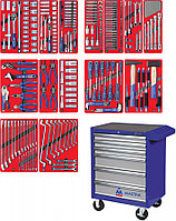 52-06270B МАСТАК Тележка инструментальная с набором инструментов &quot;ЛИДЕР&quot; 270 предметов МАСТАК