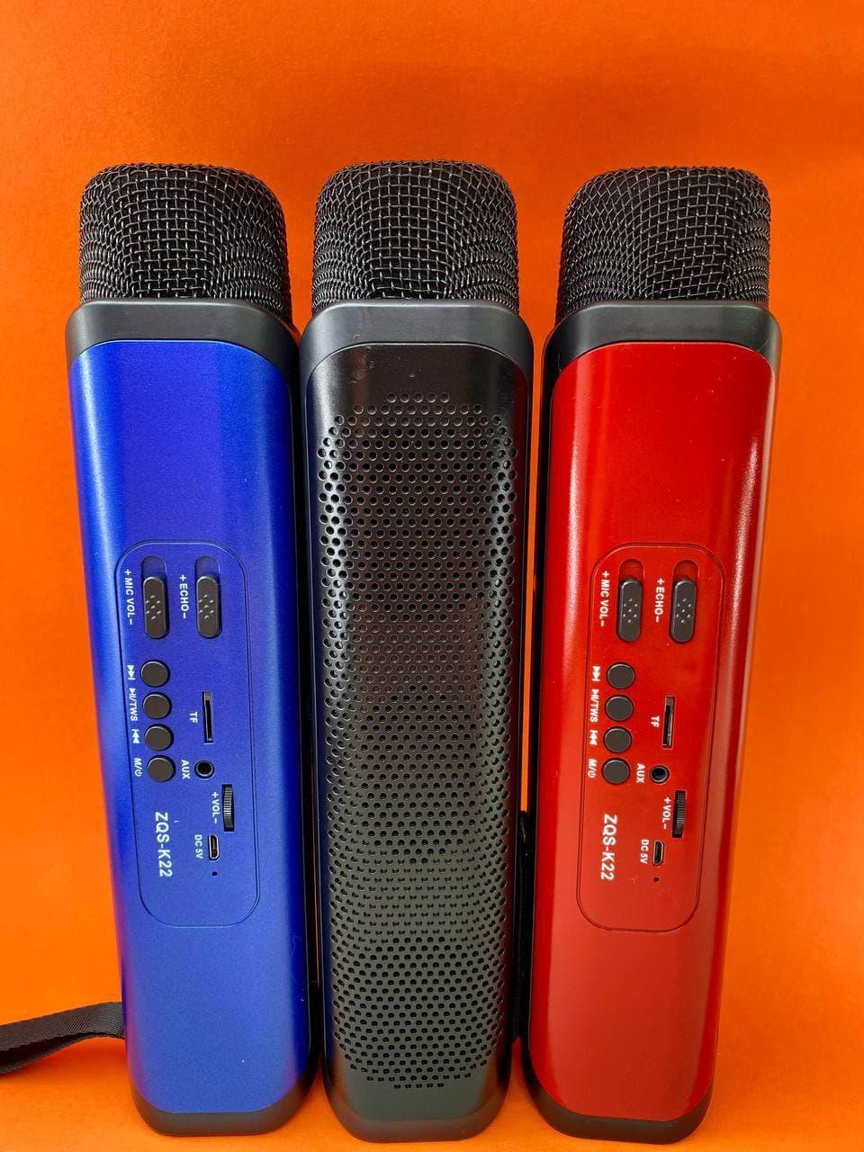 Портативная колонка-микрофон BT Speaker ZQS-K22 Красный - фото 3 - id-p142634433