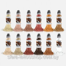 Краска World Famous Tattoo Ink —  «12 Color Skintone Set » 30мл (1 Oz)