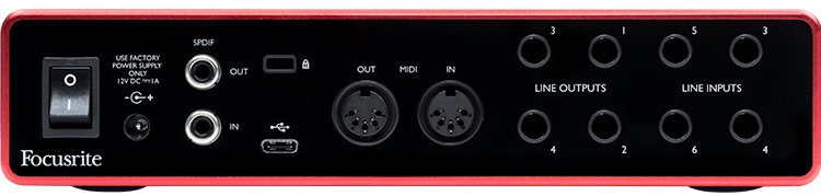 Аудио-интерфейс Focusrite Scarlett 8i6 3rd gen USB - фото 3 - id-p142641056