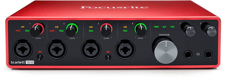 Аудио-интерфейс Focusrite Scarlett 18i8 3rd gen USB - фото 1 - id-p142641306