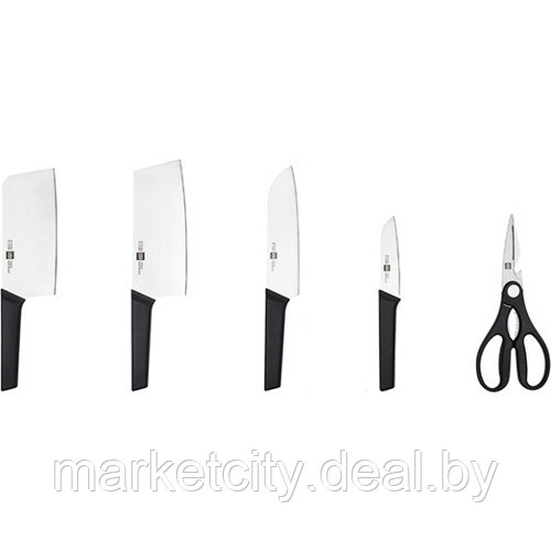 Набор ножей Xiaomi Huo Hou Fire Kitchen Steel Knife Set с подставкой (6 предметов)HU0057 - фото 3 - id-p142641824