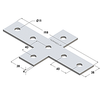 Пластина соединительная Х-образная 38 41 4F7