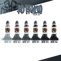 Краска World Famous Tattoo Ink «A.D. Pancho Pastel Grey Set»