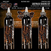 Краска World Famous Tattoo Ink «Charcoal Greywash Set 3»