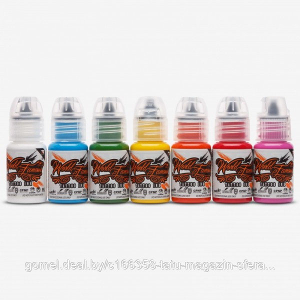 Краска World Famous Tattoo Ink — Сет «Colors Simple Set» — 15мл (1/2 Oz) 7шт