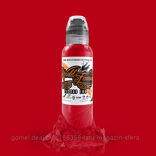 Краска World Famous Tattoo Ink — Master Mike Asian — Demon Red — 30 мл (1Oz)