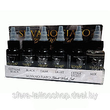 Краска World Famous Tattoo Ink — Сет SILVANO FIATO BLACK WASH SET 30мл (1 Oz) 6шт