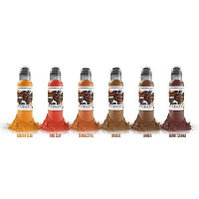 Краска World Famous Tattoo Ink Сет MAKS KORNEV&#8217;S BRICK TONE COLOR SET» 30мл (1 Oz) 6шт