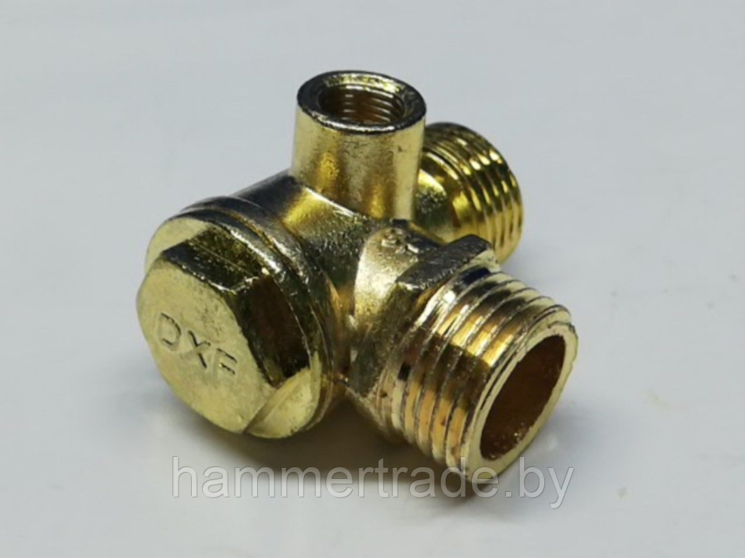 Обратный клапан для компрессора (резьба 7/8+7/8+3/8") (в мм 20,5+20,5+вн.10) - фото 2 - id-p142646298