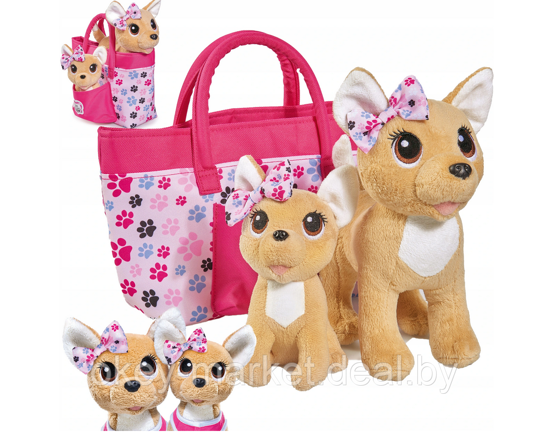 Мягкая игрушка Simba Chi-Chi love Счастливая семья 2 собачки в сумочке 5893213 - фото 5 - id-p142646382