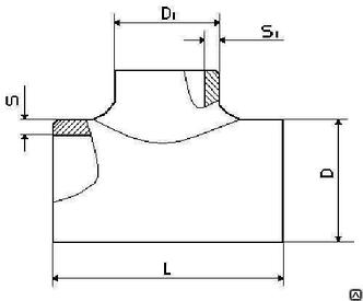 Тройник 159х10-108х8 Ст20 ГОСТ 17376