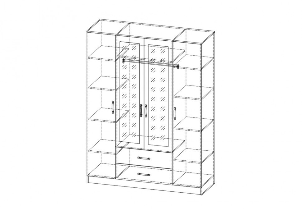 Шкаф 4-х створчатый Софи СШК 1600.1 - фото 2 - id-p79111851