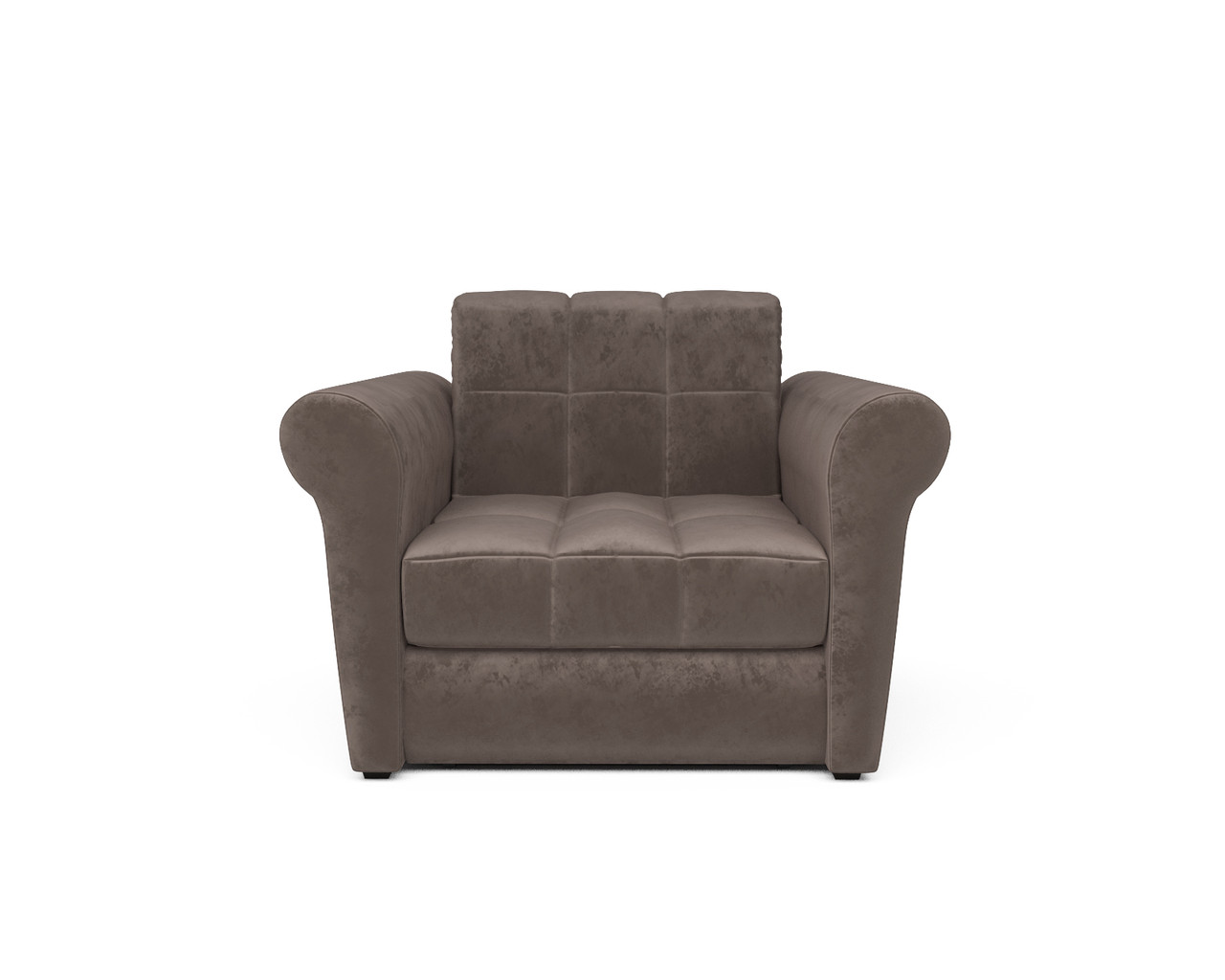 Кресло-кровать Гранд (бархат серо-шоколадный / STAR VELVET 60 COFEE) - фото 2 - id-p125531127