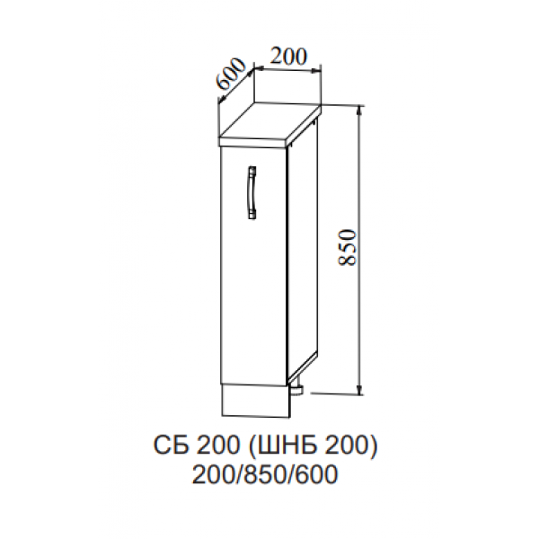 Шкаф нижний С/СБ 200 - фото 2 - id-p66741306