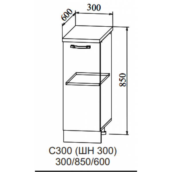 Шкаф нижний С 300 - фото 5 - id-p67321668