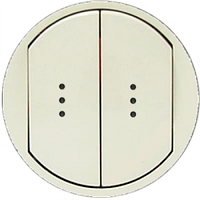Лицевая панель Legrand Celiane IP44 для выключателя двойного с подсветкой/индикацией белый