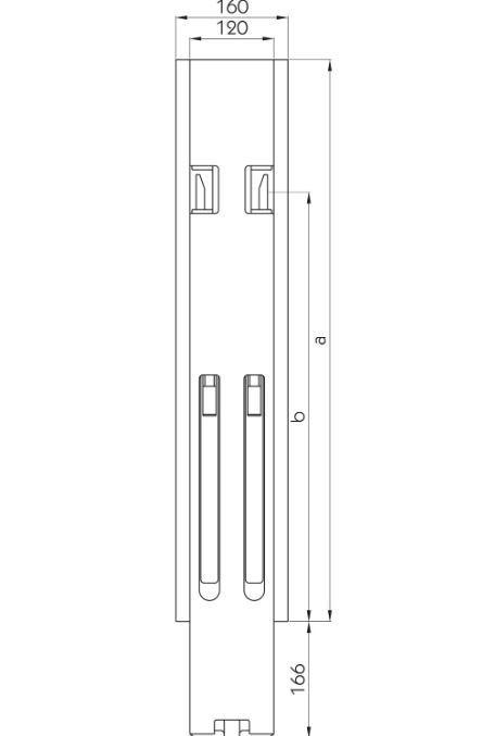 Стойка бортовая центральная Kinnegrip K4, 800 мм, Suer 106121078