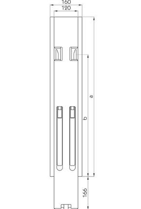 Стойка бортовая центральная Kinnegrip K4, 800 мм, Suer 106121078, фото 2