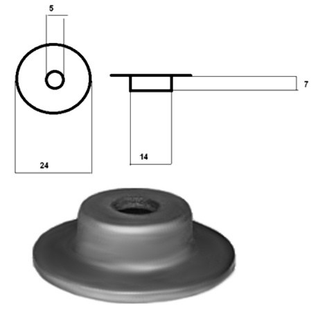 Крепежный диск (шайба) Edscha, 24 мм, оцинкованная сталь, Suer 660633950 - фото 2 - id-p142709645