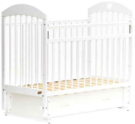 Классическая детская кроватка Bambini М 01.10.19 (белый), фото 2