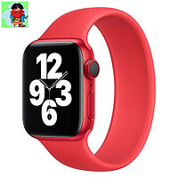 Силиконовый монобраслет для Apple Watch 4 40mm, цвет: красный (размер: L)