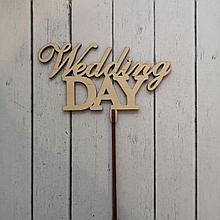 Топпер деревянный "Wedding day"