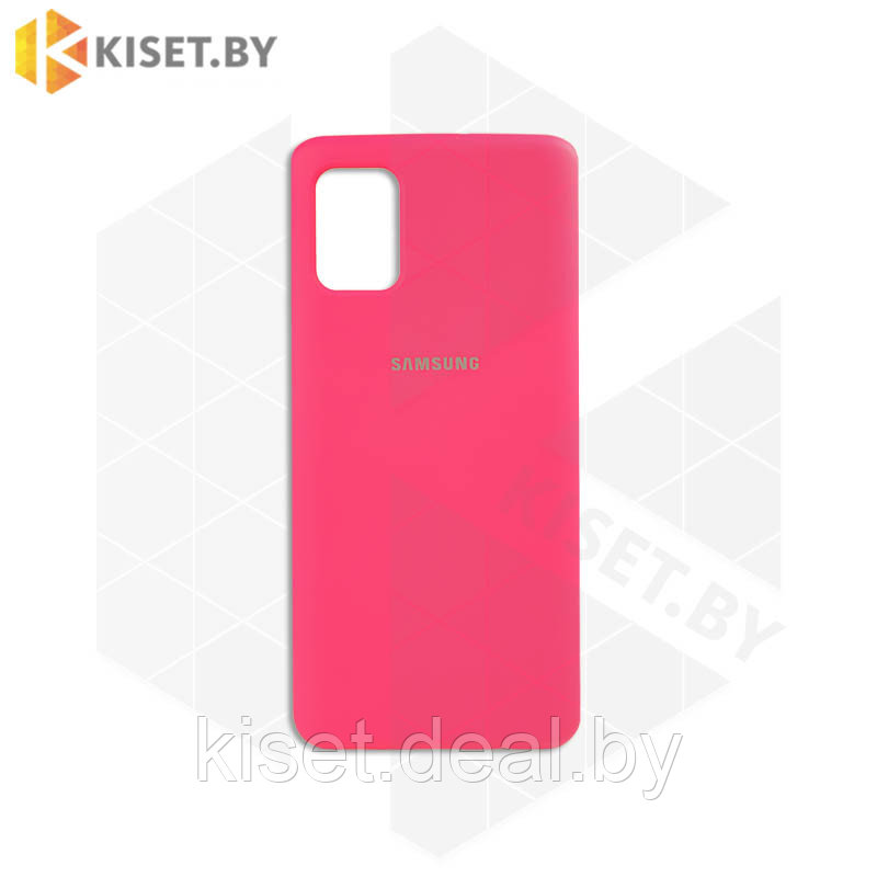 Soft-touch бампер Silicone Cover для Samsung Galaxy M51 неоново-розовый - фото 1 - id-p142791630