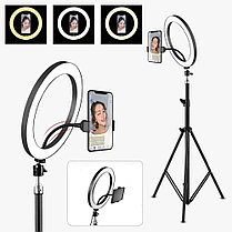 Кольцевая светодиодная лампа 54 см LED RL-21 +штатив 2,1 м, фото 3