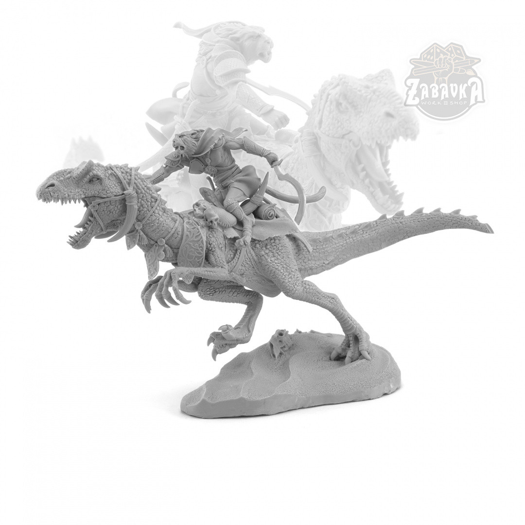 Всадник на рапторе / Raptor Rider (115 мм) Коллекционная миниатюра Zabavka - фото 1 - id-p142823091