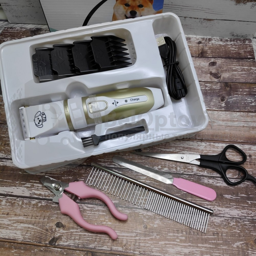 Машинка электрическая (грумер)для стрижки животных PET Grooming Hair Clipper kit - фото 8 - id-p138764703