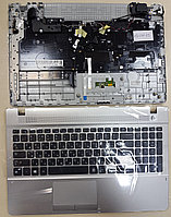 Клавиатура для ноутбука Samsung NP270E5E, NP270E5V, NP270E5J, NP270E5G, NP270E5U черная, верхняя панель в