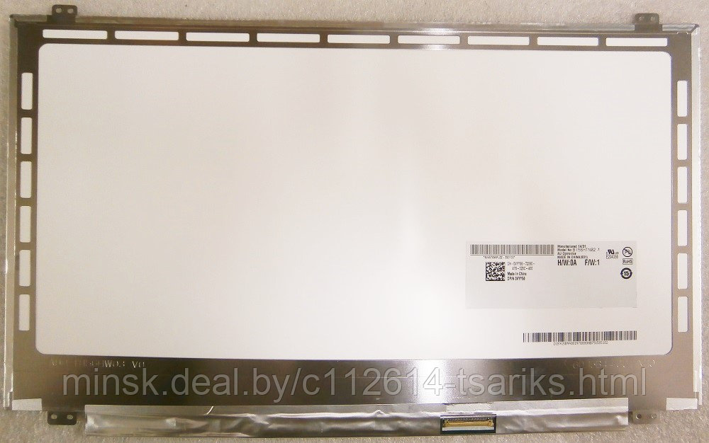 Матрица для ноутбука 15.6", 1920x1080, LED, 40 pins, SLIM, уши вверх/вниз, Глянцевая, B156HTN02.1 - фото 1 - id-p101238207
