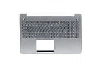Клавиатура для ноутбука Asus N550, G550JK, N550JA, N550JK, N550JV, N550LF серебряная, с подсветкой, верхняя