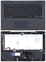 Клавиатура для ноутбука Sony Vaio VPC-SB, VPC-SD черная, верхняя панель в сборе (черная)
