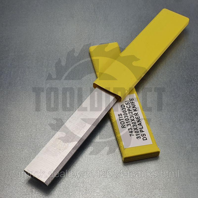 Нож строгальный фуговальный 310x30x3 (сталь DS качество) Rotis (1 шт.) - фото 6 - id-p113079603