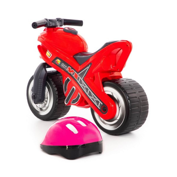 Детская игрушка каталка-мотоцикл "МХ" со шлемом арт. 46765 ПОЛЕСЬЕ - фото 4 - id-p142825062