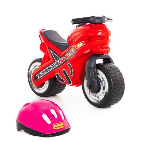 Детская игрушка каталка-мотоцикл "МХ" со шлемом арт. 46765 ПОЛЕСЬЕ - фото 2 - id-p142825062