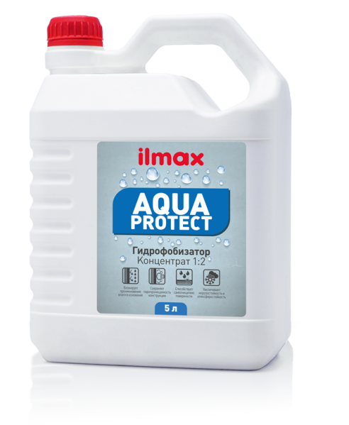 Гидрофобизирующая грунтовка (пропитка)(1:2) ilmax aqua protect 5 л.