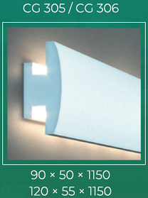 LED молдинг CG 306 коллекция G (120 × 55 × 1150 мм)