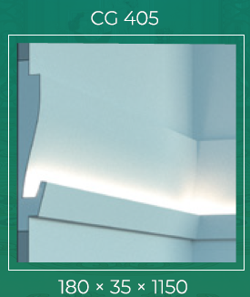 LED молдинг настенно-потолочный CG 405 коллекция G (180 × 35 × 1150 мм) - фото 1 - id-p142848909