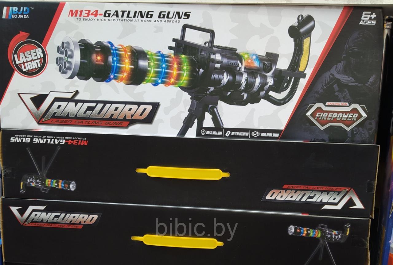 Детский игрушечный шестиствольный скорострельный пулемет Миниган m134, детское игрушечное оружие для детей - фото 2 - id-p142848901