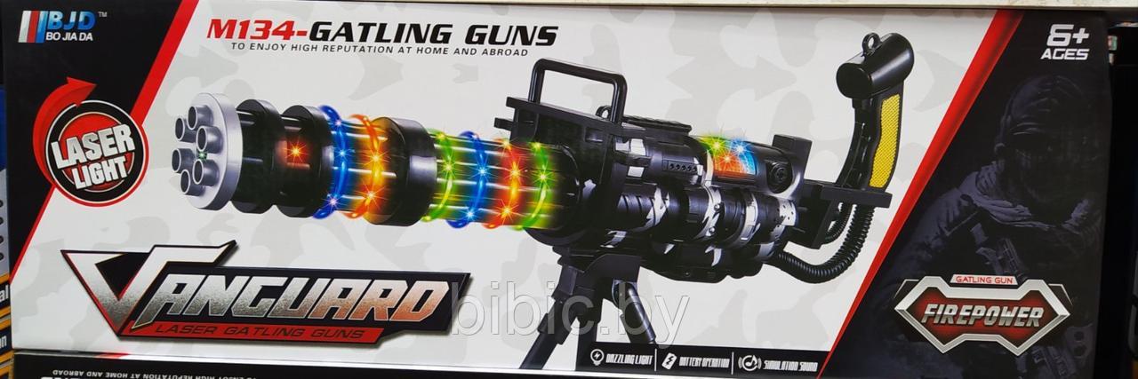 Детский игрушечный шестиствольный скорострельный пулемет Миниган m134, детское игрушечное оружие для детей - фото 3 - id-p142848901