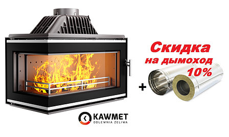 Каминная топка W16 L(R)B с угловым левым или правым стеклом без рамы (14.7 kW), фото 2