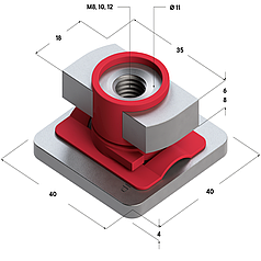 Гайка быстрого монтажа 41 8F M8/M10/M12