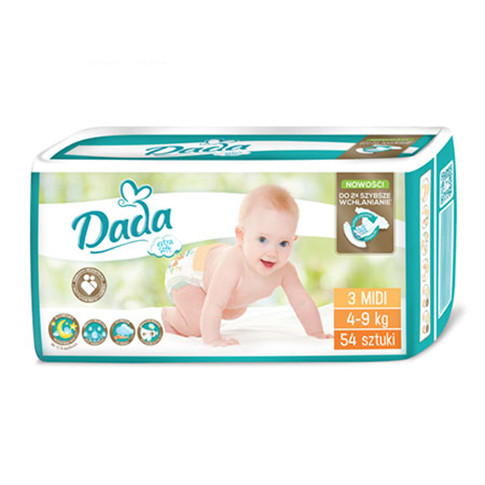 Детские подгузники DADA Extra Soft МIDI (упак.54 шт) №3 - фото 1 - id-p87167625