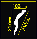 Потолочный плинтус GLANZEPOL GP104 (217*102*2000мм), фото 2