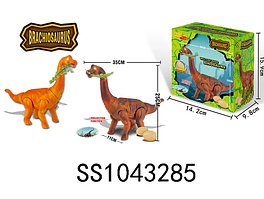 Динозавр на батарейках, звуковые эффекты, откладывает яйца, с проектором, 2 цвета, арт.BT2310099(66050)