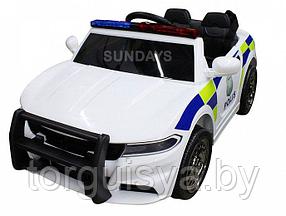 Детский электромобиль Sundays Police BJC666, цвет белый
