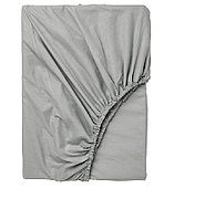 Простыня натяжная IKEA ДВАЛА 180x200 см светло серый